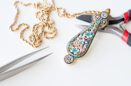 Details of jewelry for reparation, restoration and maintenanceの写真素材