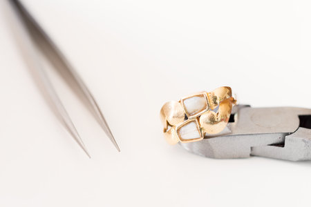 Details of jewelry for reparation, restoration and maintenanceの写真素材