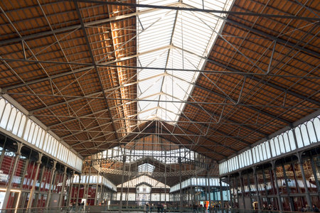 Cultural center El Born (Barcelona - Spain). Old City Market which houses various archaeological remains. Barcelona (Spain), March 2016.のeditorial素材