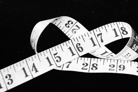 Detail of a tape used by a tailorの写真素材