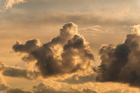 Detail of some clouds at sunset
