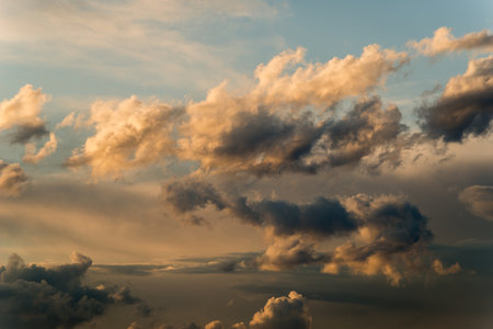 Detail of some clouds at sunset