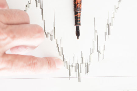 Simulation of a financial studyの写真素材