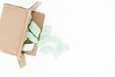 Polystyrene for the protection of goods and delicate objectsの写真素材
