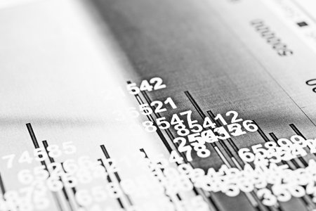 Simulation of a financial studyの写真素材