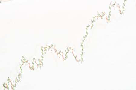 Simulation of a financial studyの写真素材