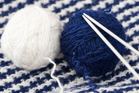Details and wool Knitting needles