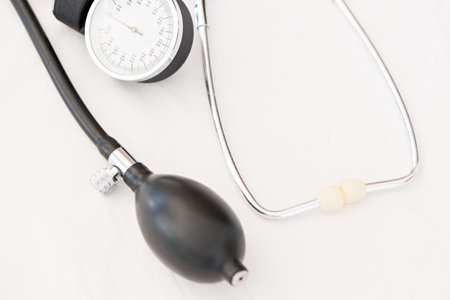 Details of an apparatus for measuring pressure (sphygmomanometer)の写真素材