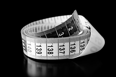 Detail of a tape used by a tailorの写真素材