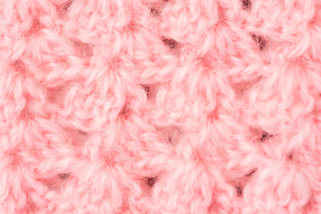 Crochet - weaving technique to work with yarn or stringの写真素材