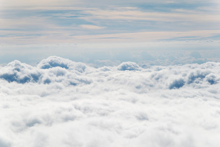 Landscape of clouds from the plane