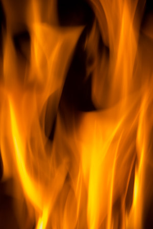 Details of a fire in a mountainous area