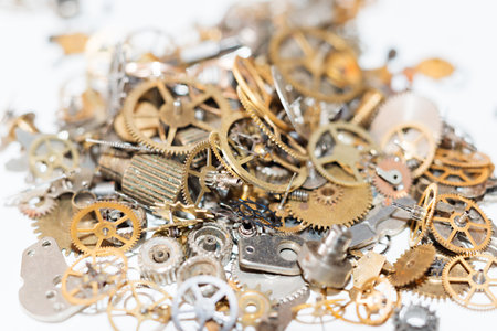 Details of watches and mechanisms for reparation, restoration and maintenanceの写真素材