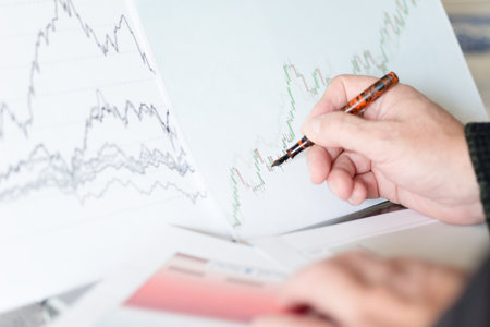 Simulation of a financial studyの写真素材