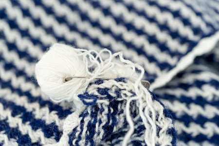 Details and wool Knitting needlesの写真素材