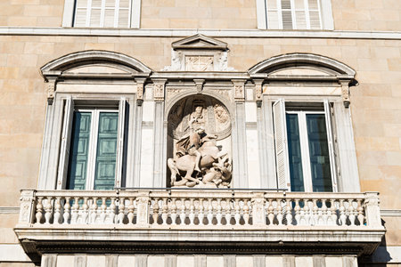 Building of the Generalitat de Catalunya (Spain)の写真素材