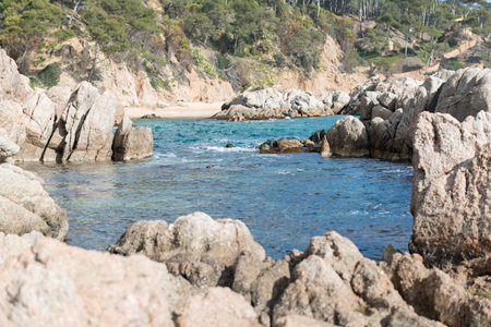 Landscapes and details of the Coast Brave (Costa Brava) in Girona (Spain)の写真素材