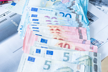 Simulation of a financial studyの写真素材