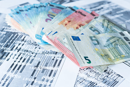 Simulation of a financial studyの写真素材