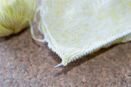 Details and wool Knitting needles