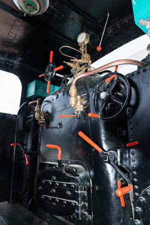 Details of an old coal locomotive