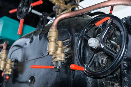 Details of an old coal locomotive