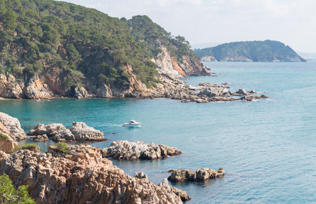 Landscapes and details of the Coast Brave (Costa Brava) in Girona (Spain)の写真素材