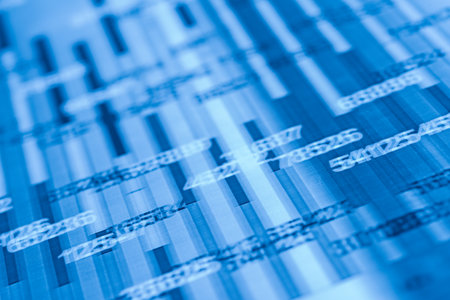 Simulation of a financial studyの写真素材