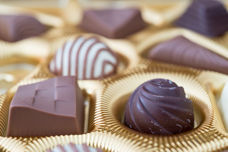 Box with an assortment of chocolates
