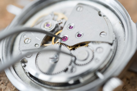 Details of watches and mechanisms for reparation, restoration and maintenanceの写真素材