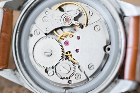 Details of watches and mechanisms for reparation, restoration and maintenanceの写真素材