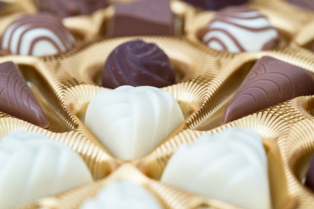Box with an assortment of chocolates