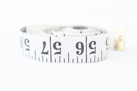 Detail of a tape used by a tailorの写真素材