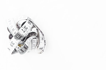 Detail of a tape used by a tailorの写真素材