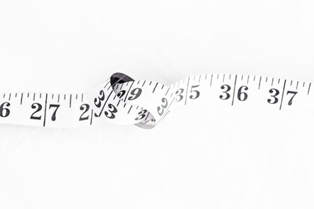 Detail of a tape used by a tailorの写真素材