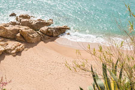 Landscapes and details of the Coast Brave (Costa Brava) in Girona (Spain)