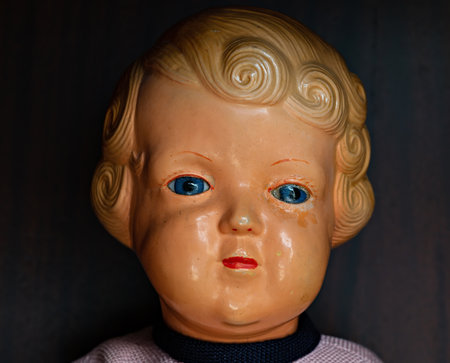 Details of an old doll preserved since the early 1900sの写真素材