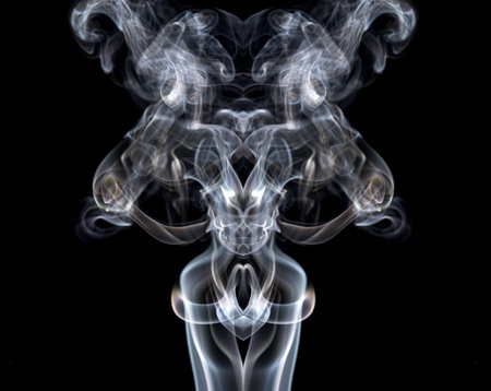 Lines and shapes with smoke