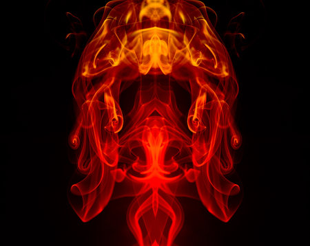Lines and shapes with smoke
