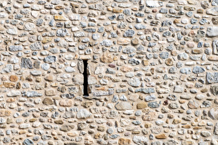 Detail of the way to build walls in the middle ages