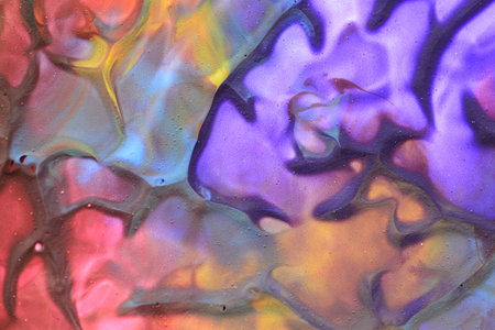 Photography of textures of varied colors made with acrylic paints special for backgrounds and designsの写真素材
