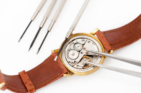 Timeless Precision: A Watchmaker's Artistry in Actionの写真素材
