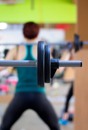 Barbells used doing fitness classes to gain muscles.