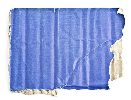 Broken pieces of cardboard boxes on a white background, macro photoの写真素材