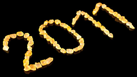 New year 2011 text made from bath salts.