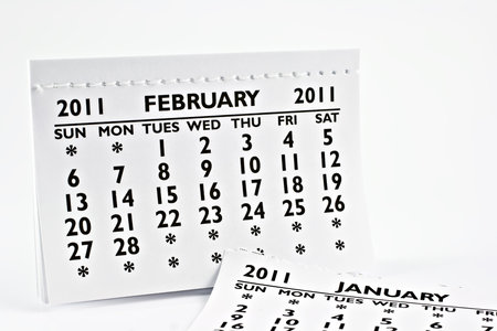 February 2011 - Calendarの写真素材