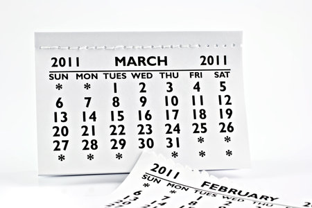 March 2011 - Calendarの写真素材
