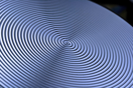 Stainless steel radial texture.の写真素材