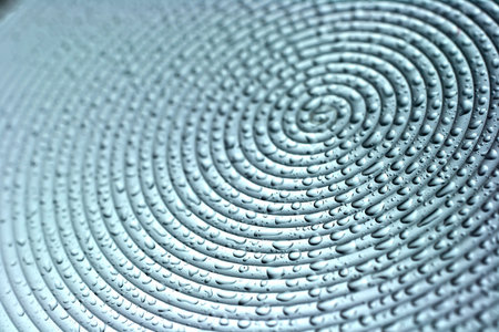 Stainless steel radial texture.の写真素材