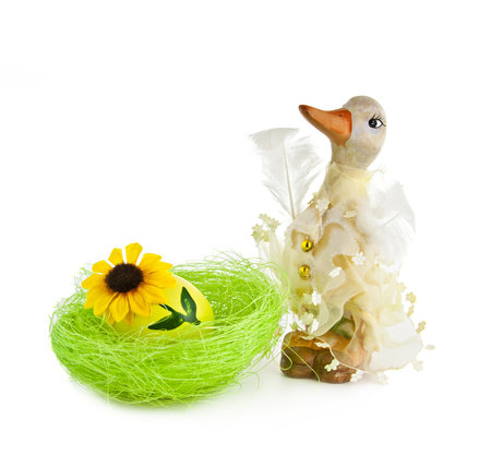 Easter souvenir isolated on the white background.の写真素材